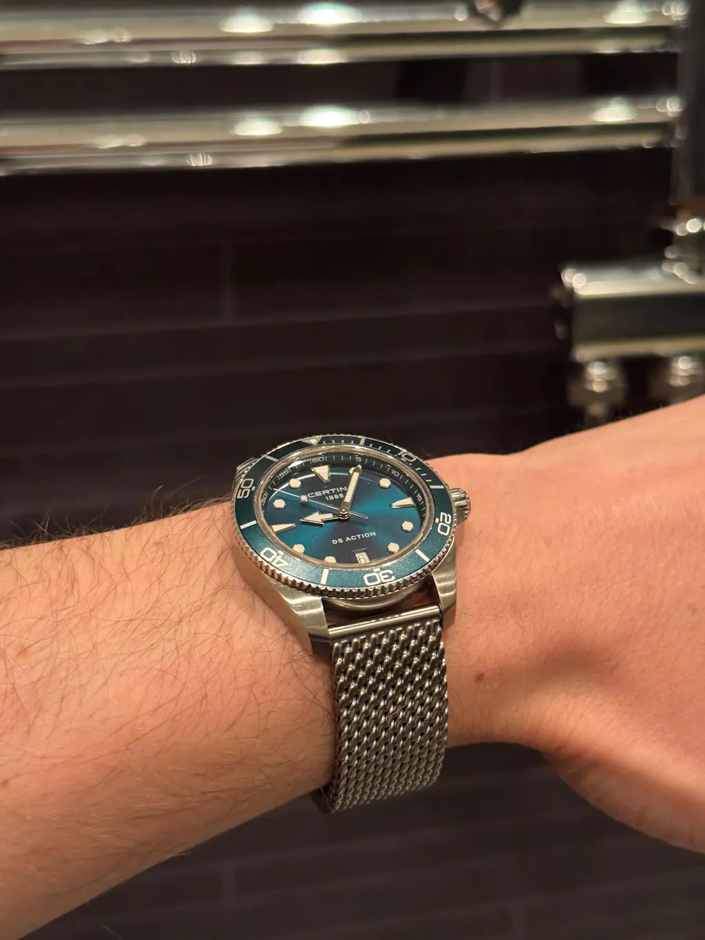 Staib 2792 Polished Milanese Mesh Steel Watch Band