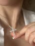925 Sterling Silver Crystal Cross Necklace