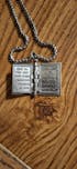 Openable Holy Bible Pendant Necklace - Christian Jewelry for Men & Women
