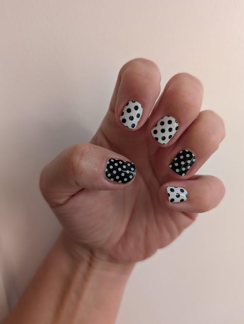 Polka Dot Black - Holy Classics (Non-UV Nail Wraps)