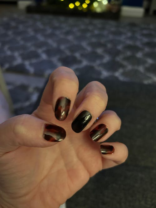Tortoiseshell Noir - Holy Classics (Non-UV Nail Wraps)
