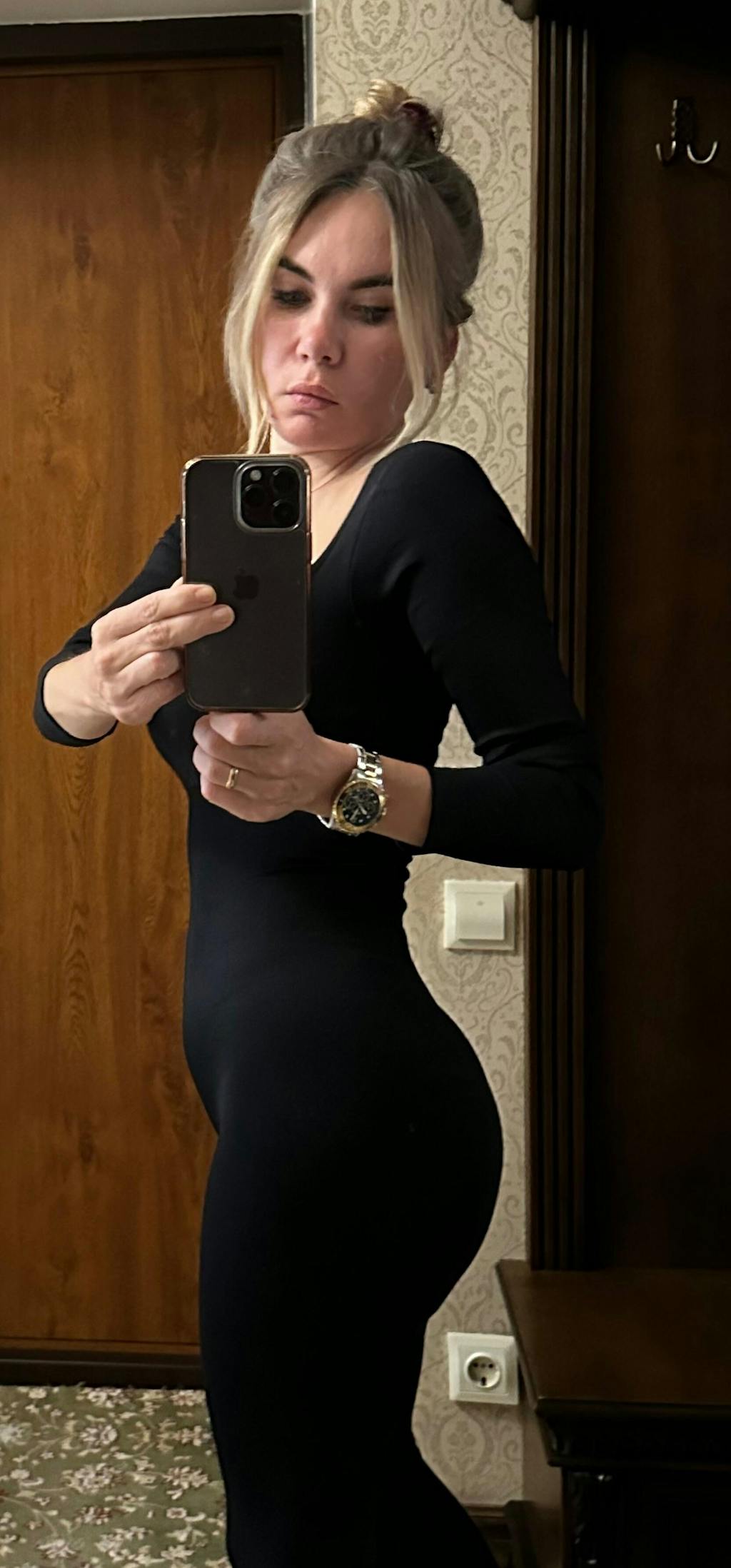 HolyShape коригуючий комбінезон з довгими рукавами та квадратним вирізом