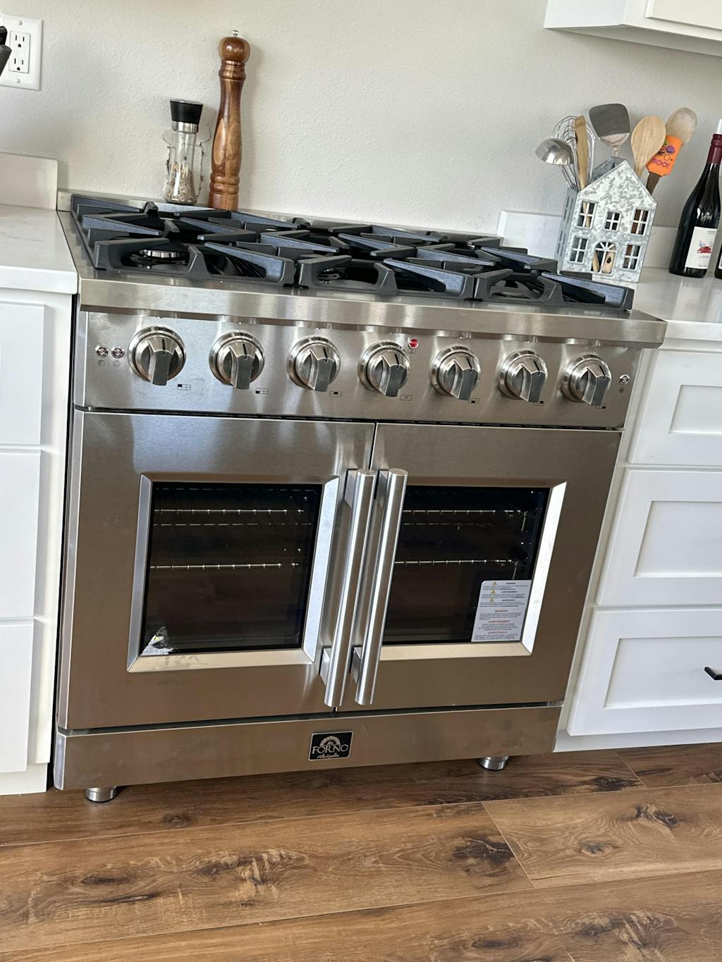 Forno Massimo 36-Inch French Door Gas Range in Stainless Steel (FFSGS6439-36)