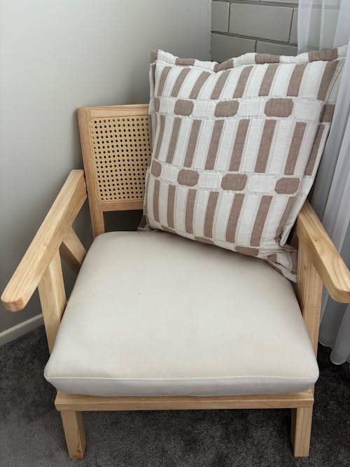 Rattan Low-Back Armchair - White