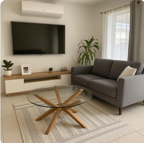Modern TV Entertainment Unit 180cm - White & Oak