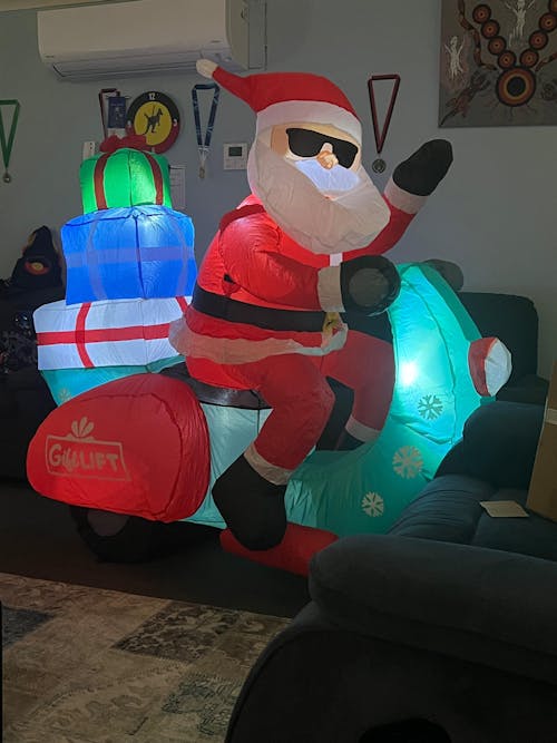 1.8m Santa Scooter Christmas Inflatable