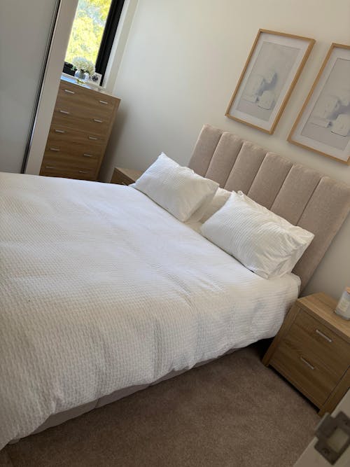 Brooklyn (Double) Storage Bed Frame | Fabric - Beige