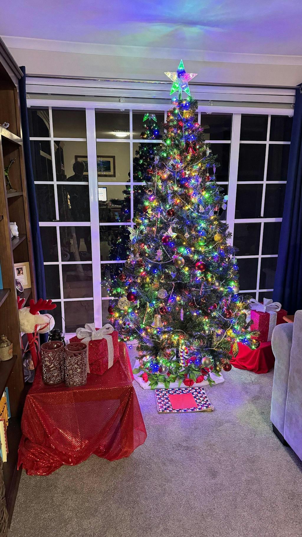 7FT Pre-lit Multicolour LED Christmas Tree - 1000 Tips