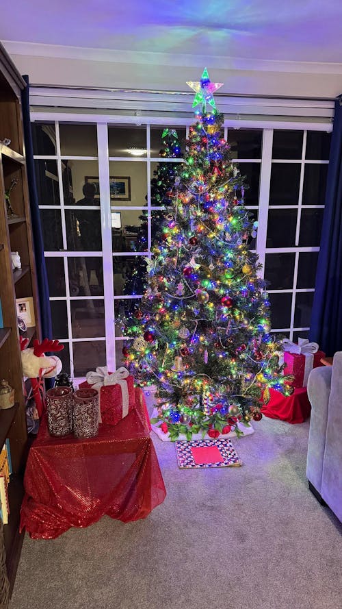 7FT Pre-lit Multicolour LED Christmas Tree - 1000 Tips