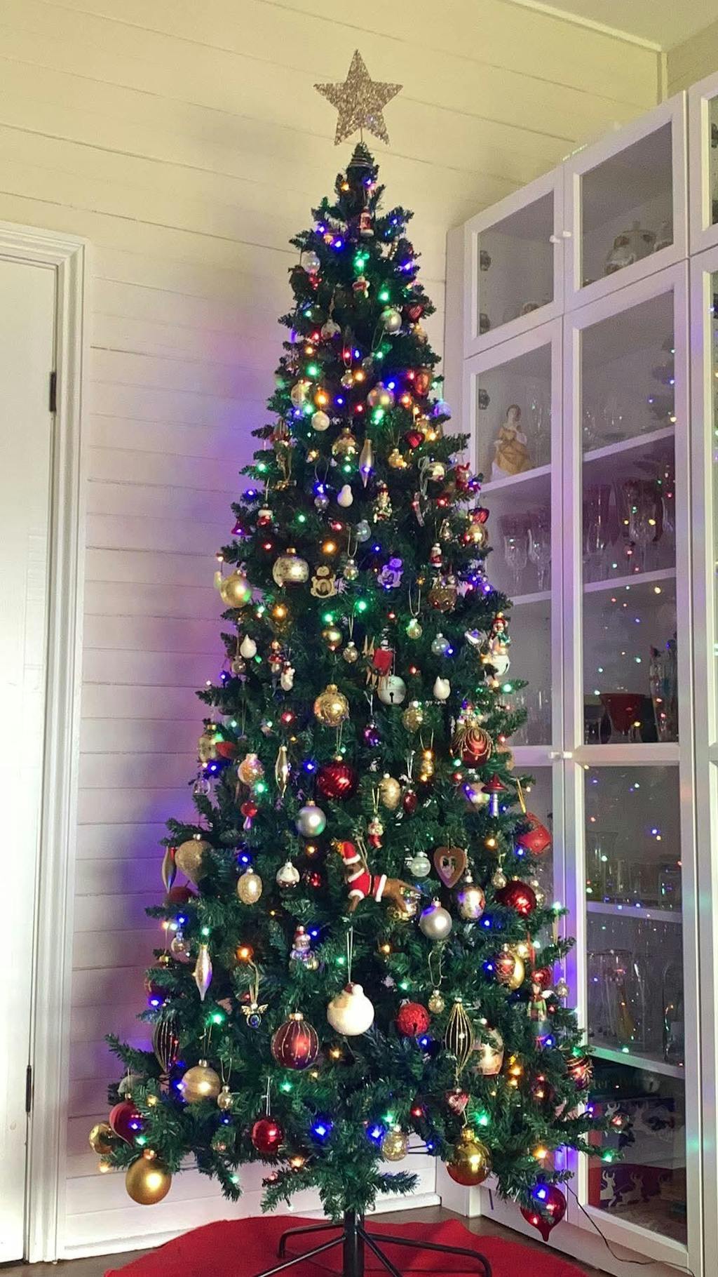 8FT Slim LED Prelit Christmas Tree - 1200 Tips