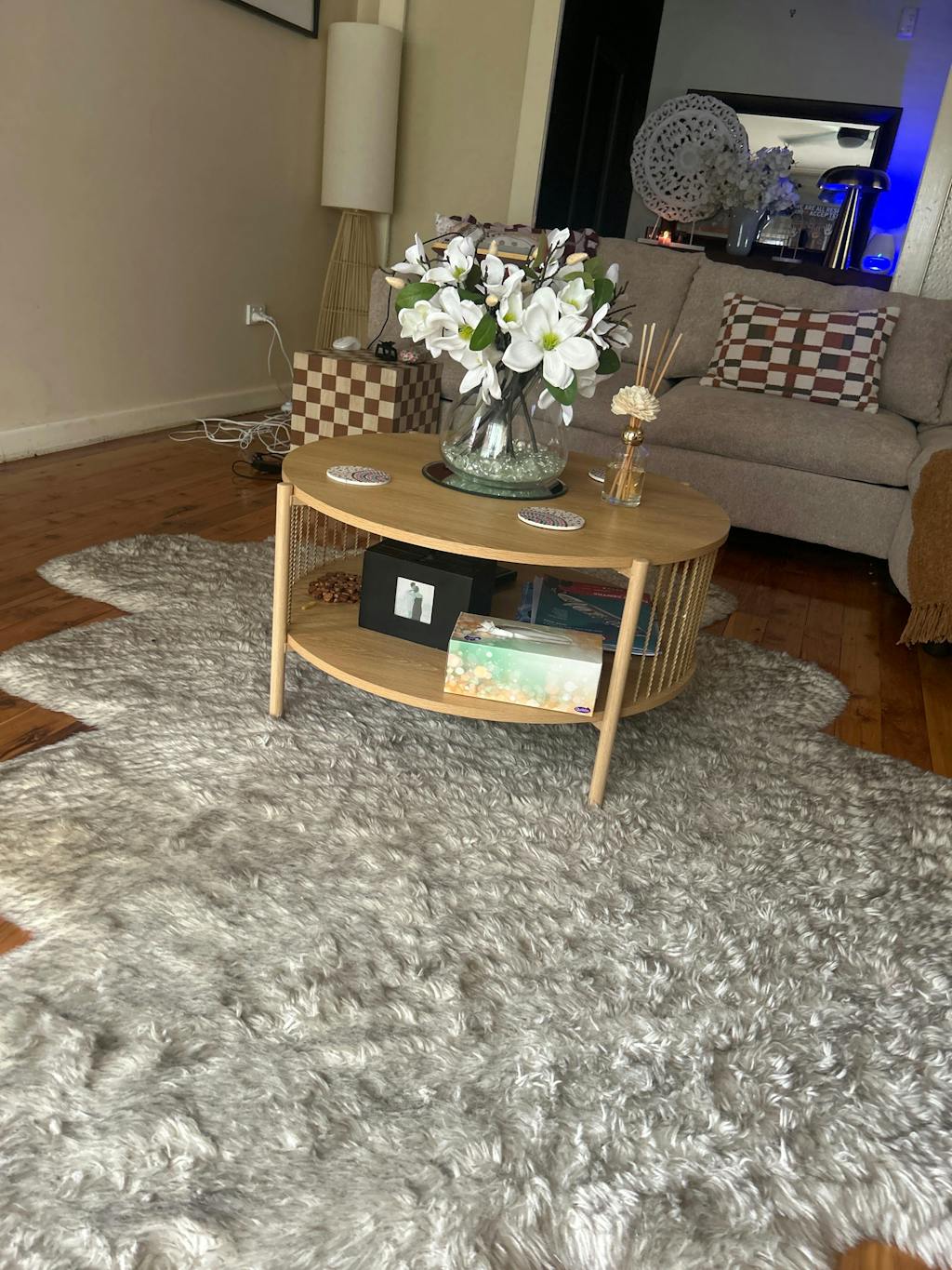 Rustic 2-Tier Coffee Table - Pine