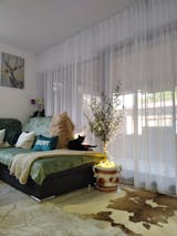 Perdea Premium din Matase Sintetica Alba -cu Rejansa 10cm(1 Buc)