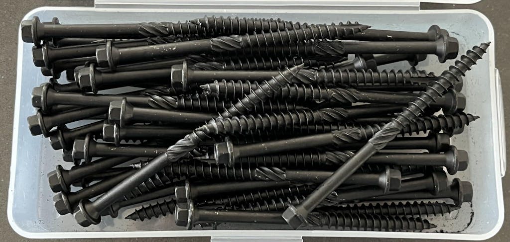 #14 x 8" Hex Head Heavy Duty Black Timber Outdoor Log/Landscaping Wood Screw & Hex Socket 50Pcs