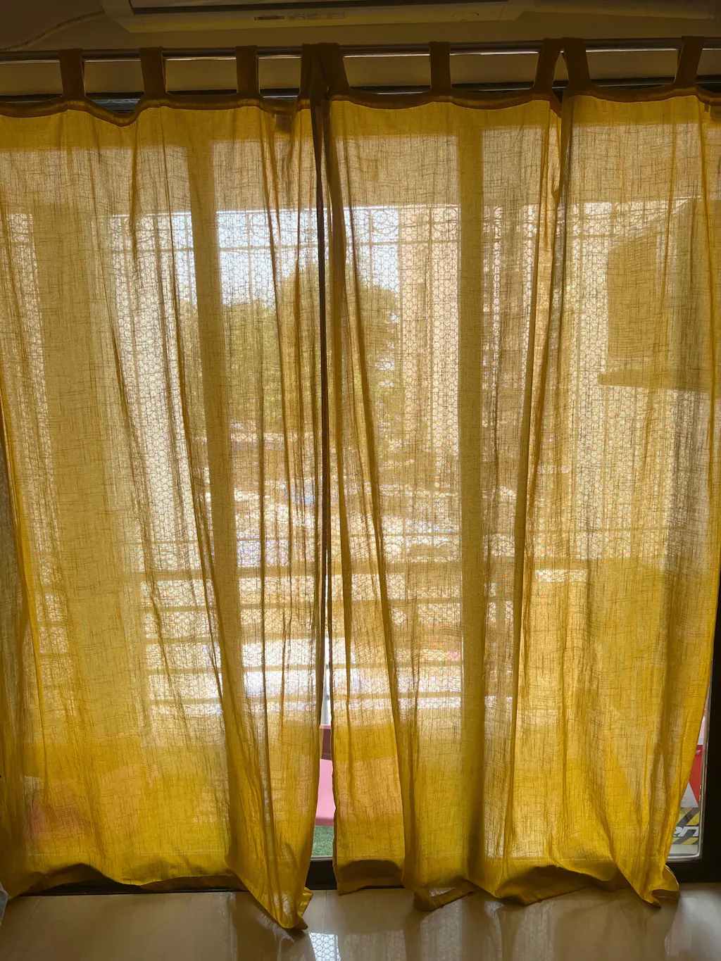 Fort Absolute - Yellow Loop Sheer Curtain