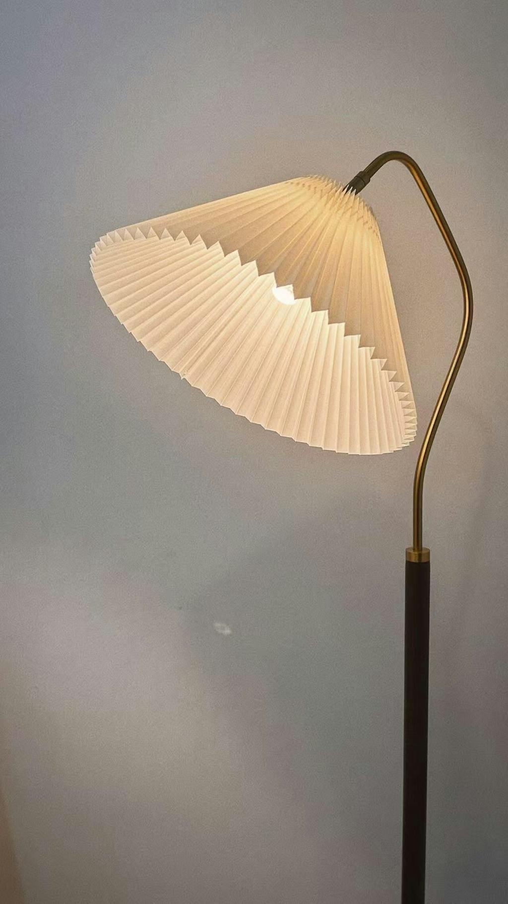 Cozy Glow Pleated Fabric 59" Floor Lamp