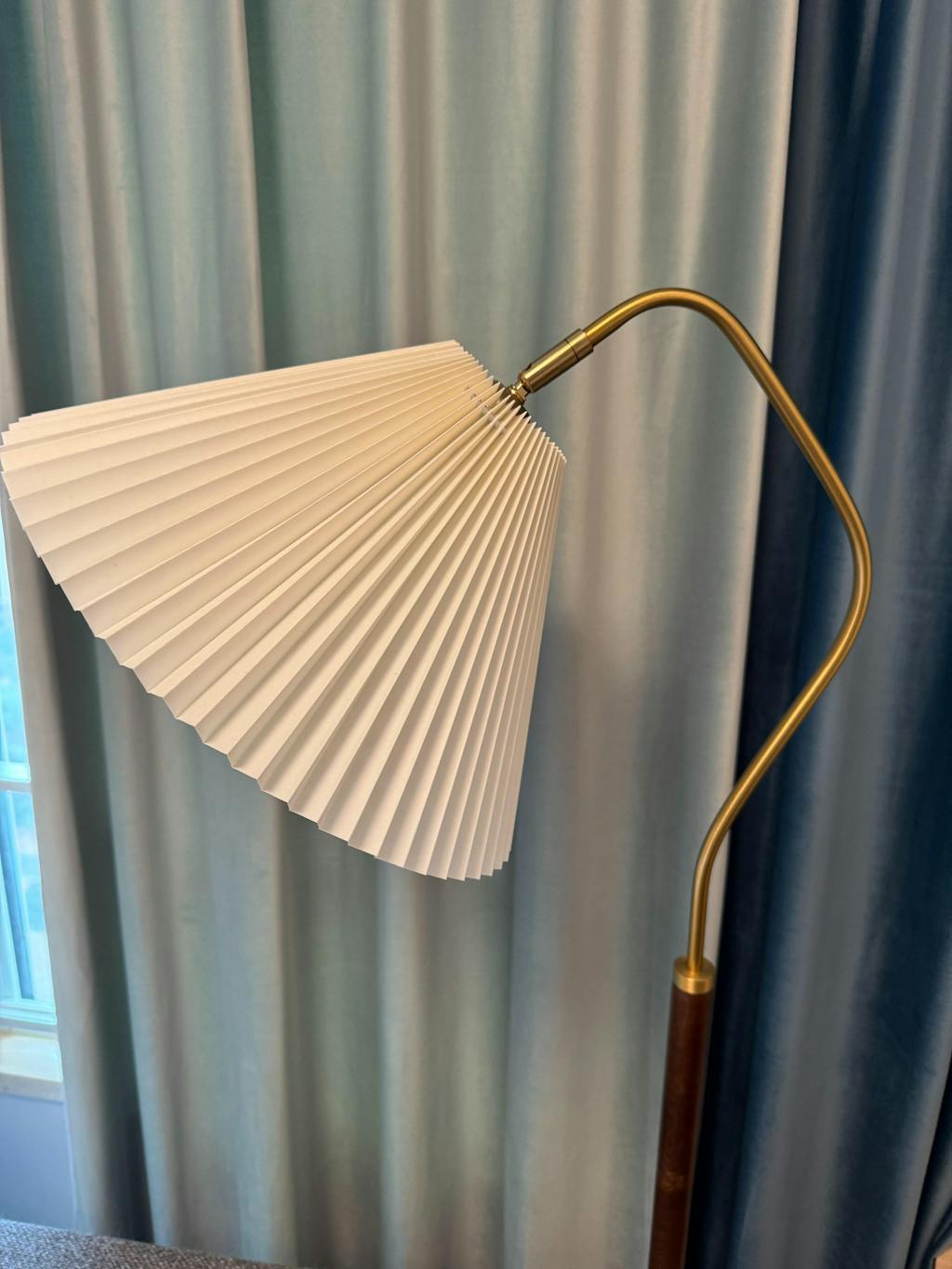 Cozy Glow Pleated Fabric 59" Floor Lamp