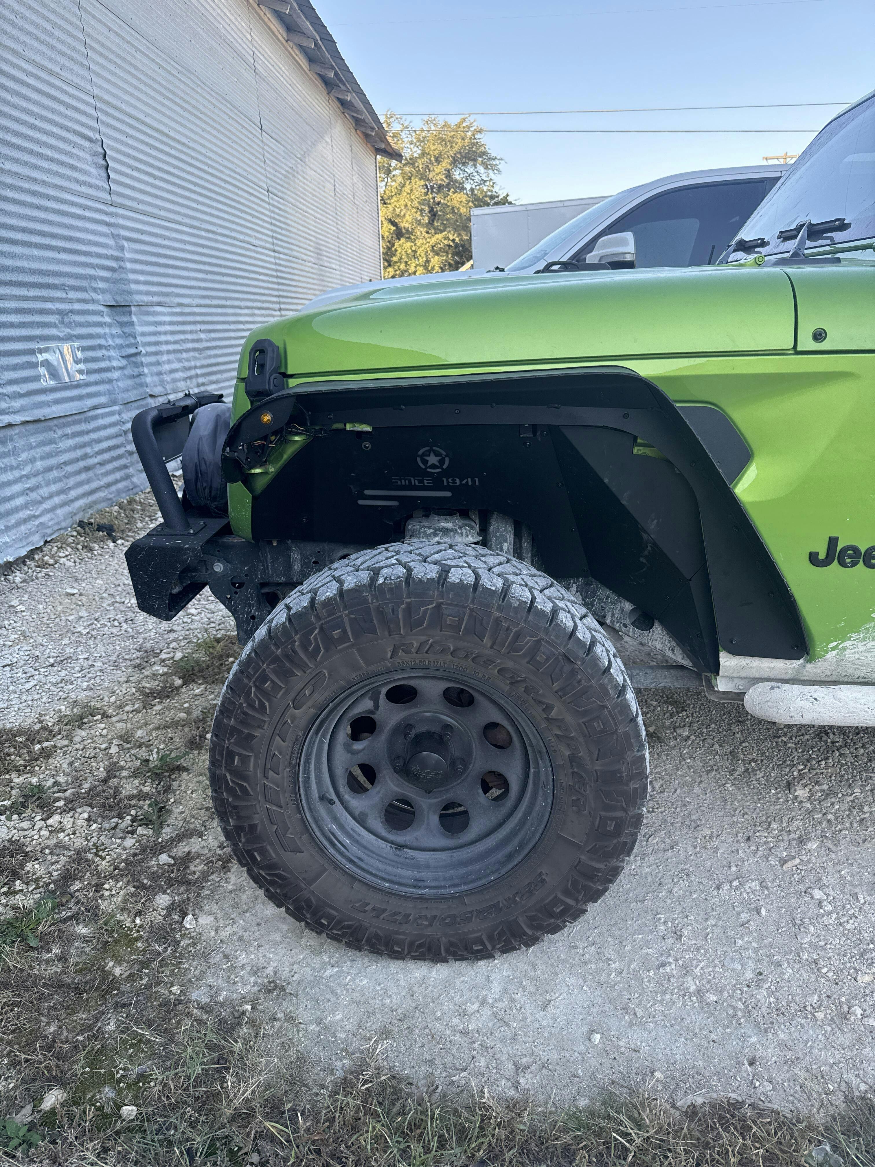 Jeep Wrangler Fender Liners Hawkley Gladiator JT Inner Fender Liners For Jeep 2019-2025 Gladiator JT Pickup Truck (2 & 4 Door), Front Rear Offroad Steel S Splash Mud Guard, Passenger And