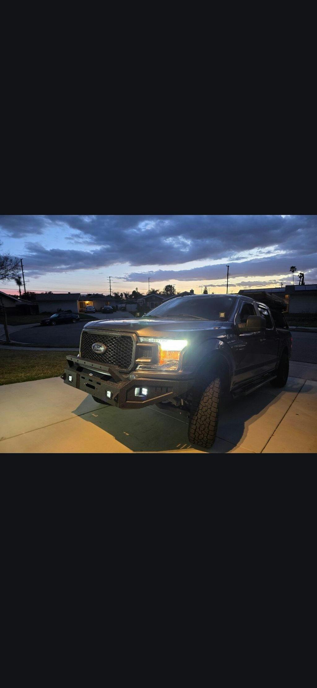 Full-Width Front Bumper w/ Winch Plate For Ford F-150 2018-2020 (Excluding Raptor) - Hooke Road