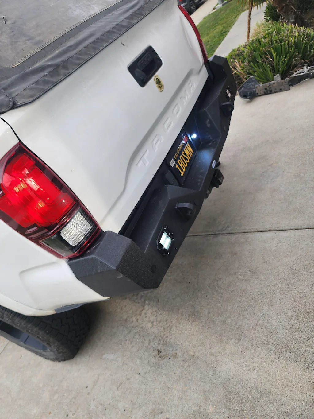 Hooke Road Steel Rear Bumper w/18W LED Floodlights(2016-2023 Toyota Tacoma)