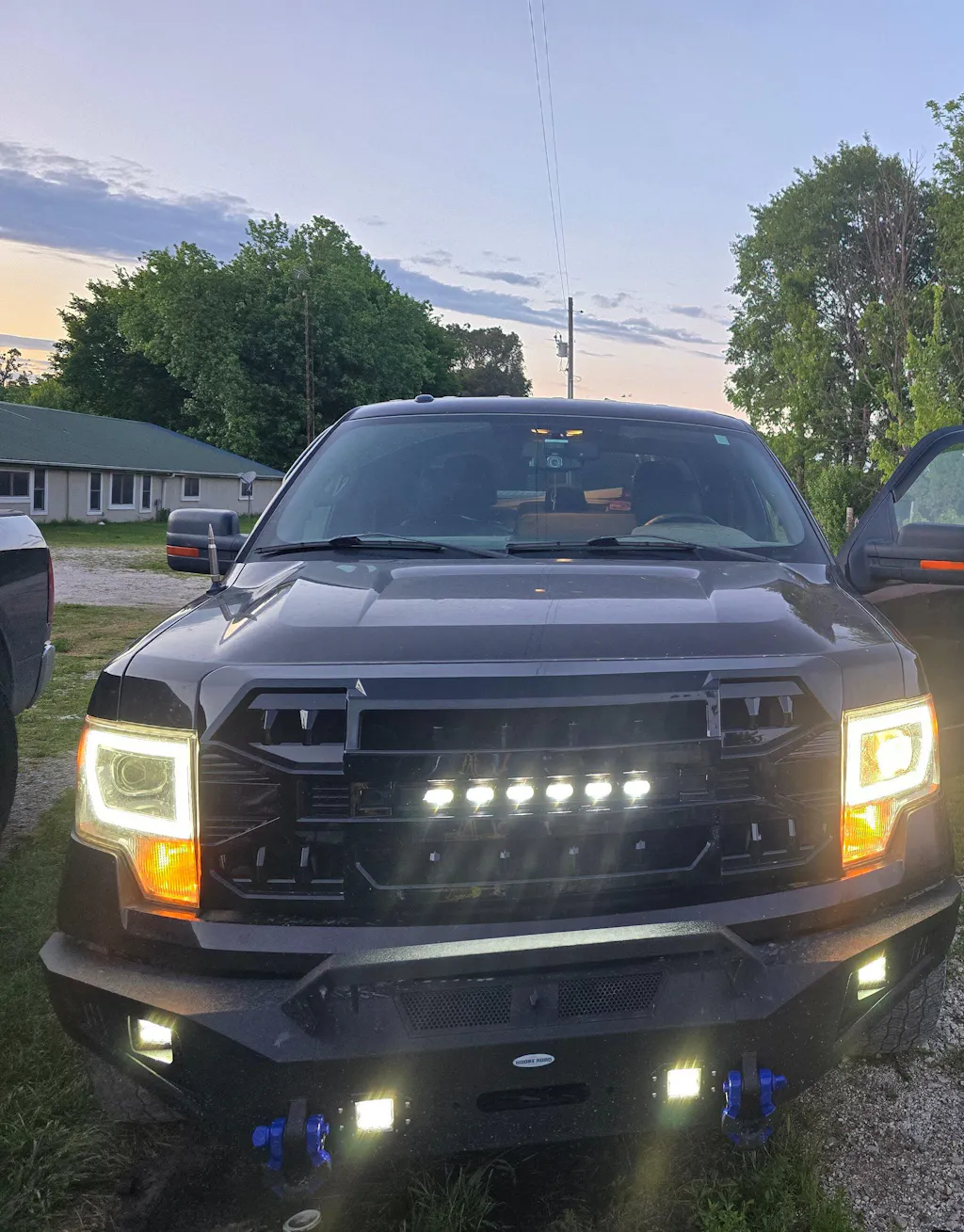 Hooke Road Full-Width Front Bumper & Rear Bumper Back Bumper(09-14 Ford F-150, Excluding Raptor)