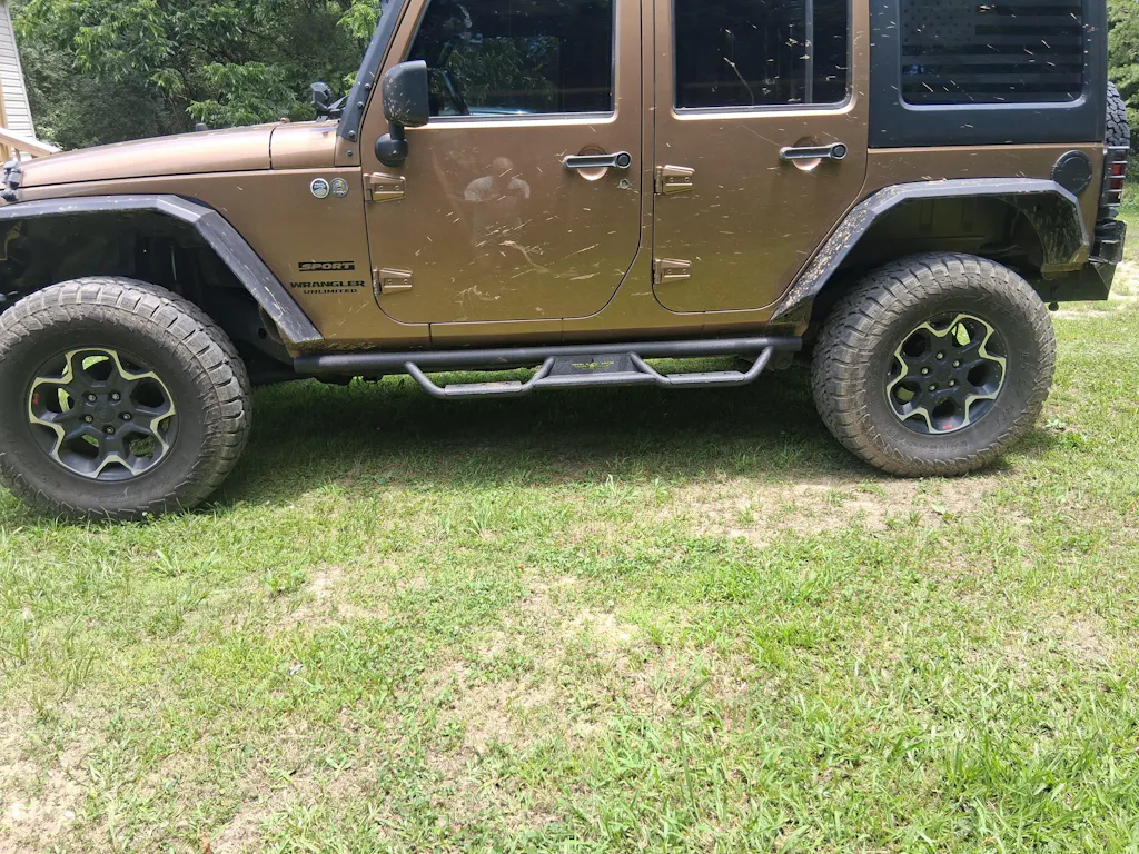4 Door Side Steps Running Boards (07-18 Jeep Wrangler JK) - Hooke Road