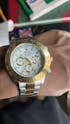 Stainless Steel Dual Color Strap With White Dial Chronograph Watch SG-QTZ