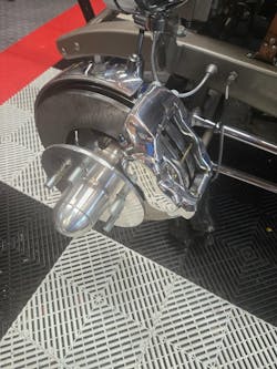 Pete and Jakes Super Stopper 1" rotor Finned Bracket Polished Calipers (5" x 4 1/2")