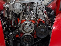 Alan Grove Components Small Block Chevy Air Conditioning Compressor Bracket, Short Water Pump, Passenger Side 100R