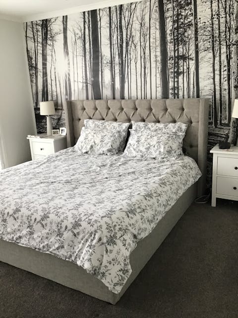 Bed Frame (Super King, King, Queen) - Milano Royale (Light Grey Fabric)