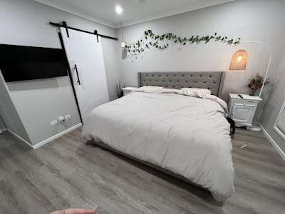 Bed Frame (Super King, King, Queen) - Milano Royale (Light Grey Fabric)