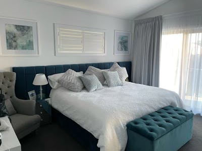 Extended Bed Frame & Mattress Bundle (Super King, King, Queen, Double) - Mayfair Blue Velvet