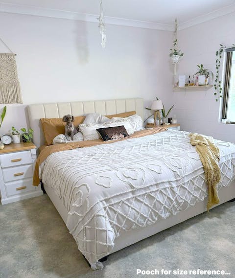 Bed Frame & Mattress Bundle (Super King, King, Queen) - Camilla Coastal Luxe (Natural Beige)