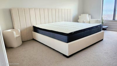 Extended Bed & Mattress Bundle (Super King, King, Queen) - Camilla Coastal Luxe (Beige)