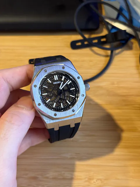 Seiko Mod Royal Oak Skeleton (Rubber Strap)