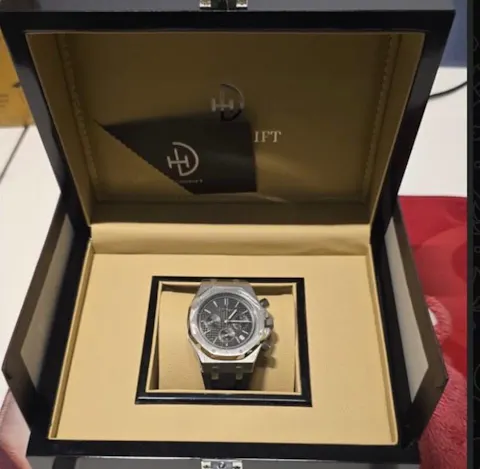 Seiko Mod Royal Oak Black Dial (Rubber Strap)