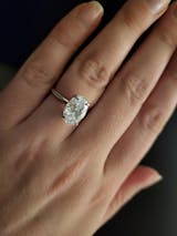 Letia Oval Cut Ring Silver