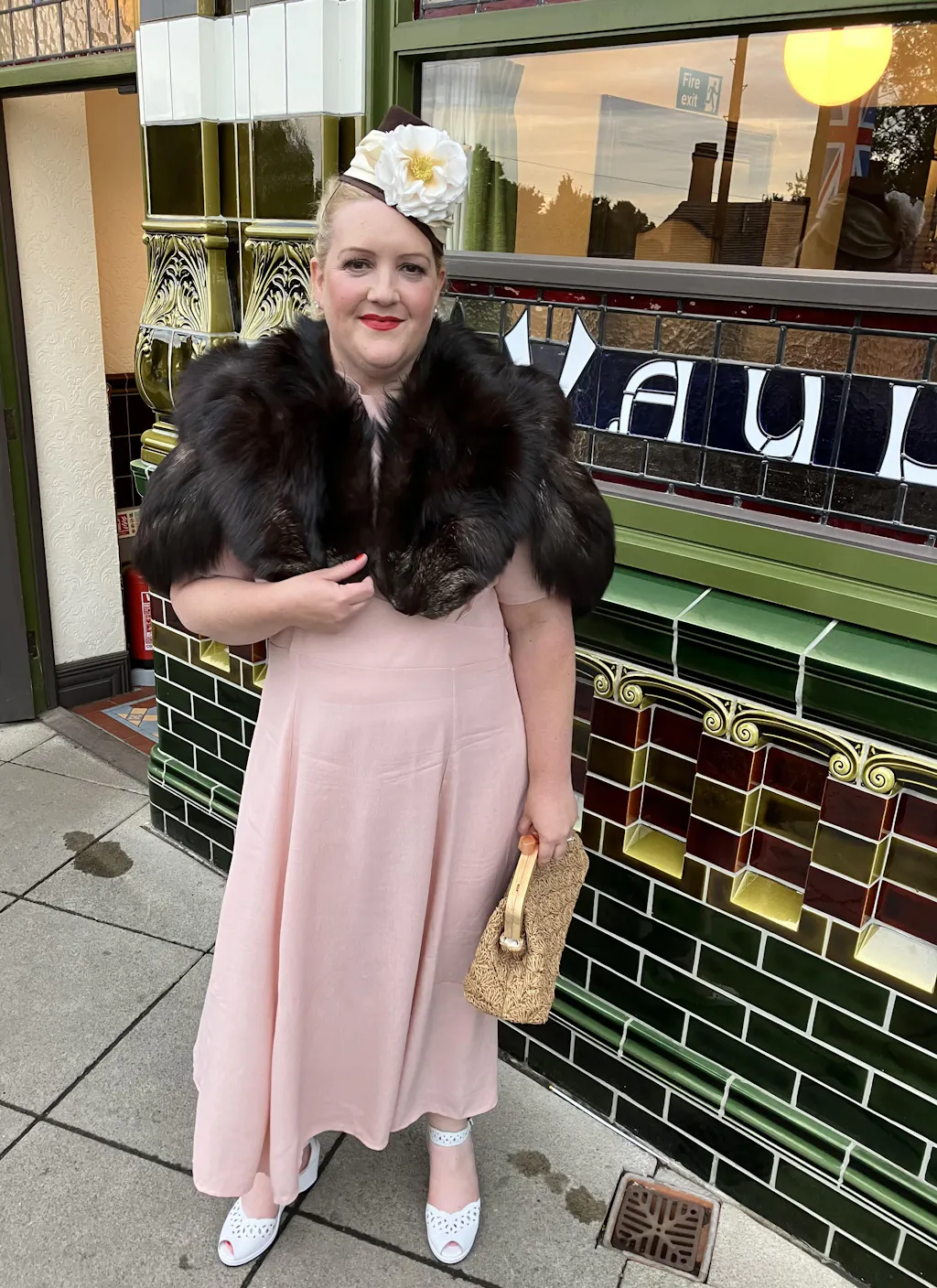 1940s Girl Friday Midi Dress - Duck Egg | The House of Foxy