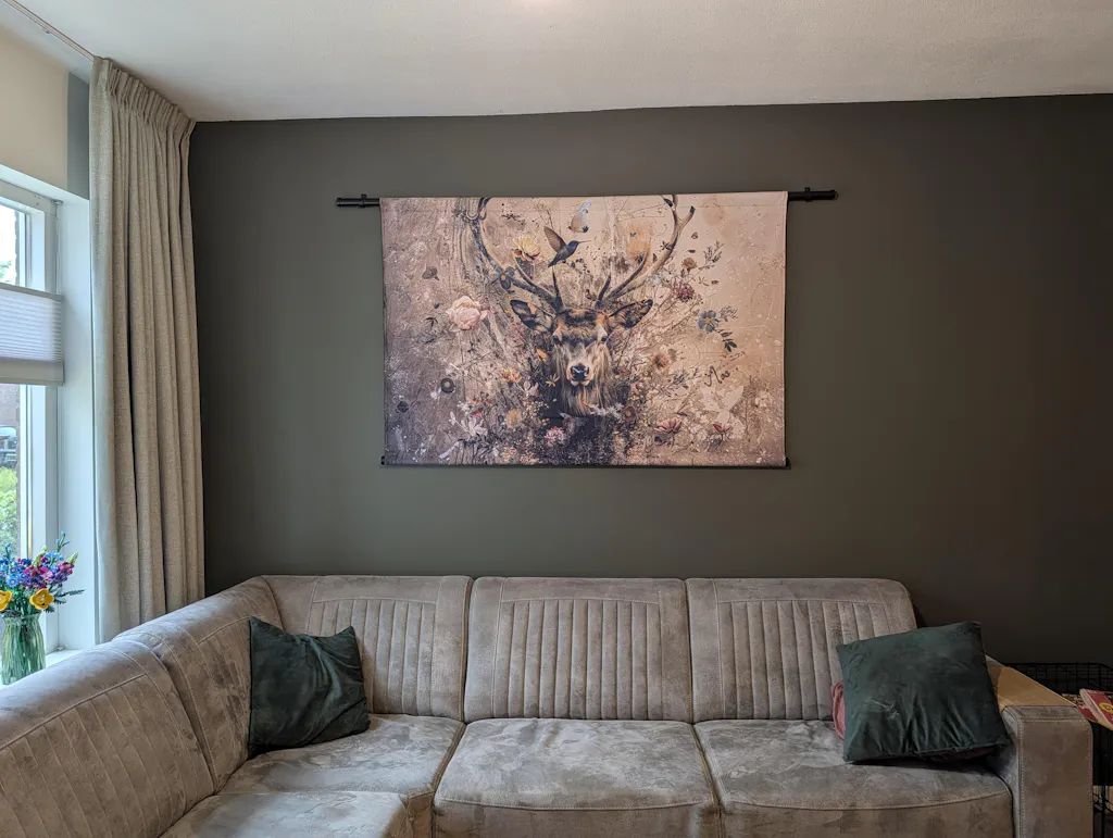 Bloemen hert · Wandkleed