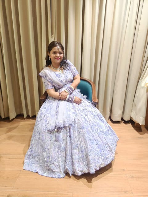 Georgette Sequins and thread embroidery Semi-Stitched Lehenga choli