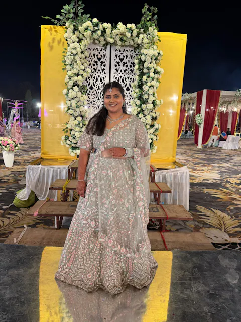 Multi Sequins Heavy Zarkan Net Embroidered Semi-Stitched Bridal Lehenga choli