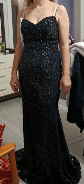 Clara | Payetli Maxi Balık Elbise