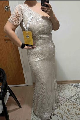 Scarlet | Payetli Maxi Balık Elbise