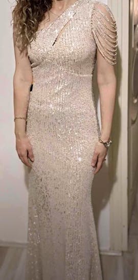 Scarlet | Payetli Maxi Balık Elbise