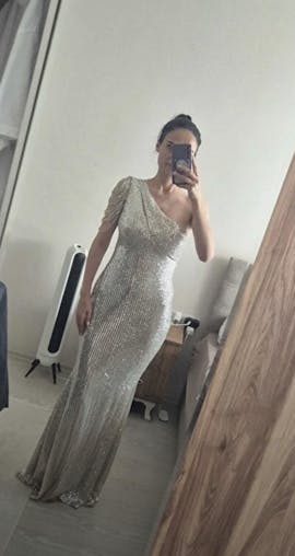 Scarlet | Payetli Maxi Balık Elbise