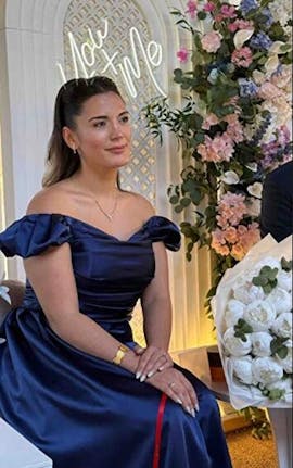 CLOE | Maxi Saten Elbise