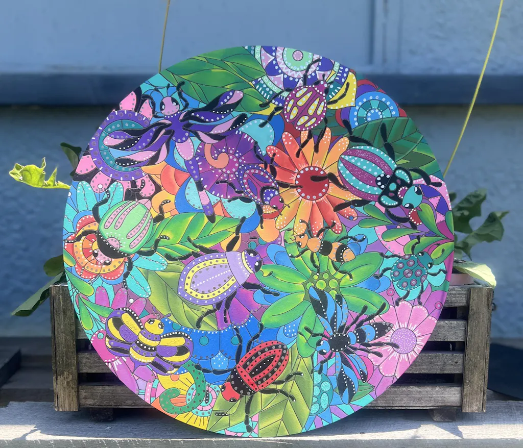 "Tangle" Engraved Circle Art Board