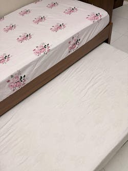 Serene Blooms Floral Print Custom Bed Sheet Set in Pink