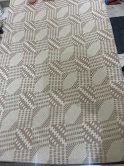 Urban Grid Custom Bed Sheet Set in Shades of Beige and Peach