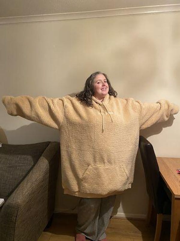 Huge Hoods Natural Teddy Oversized Original Hoody