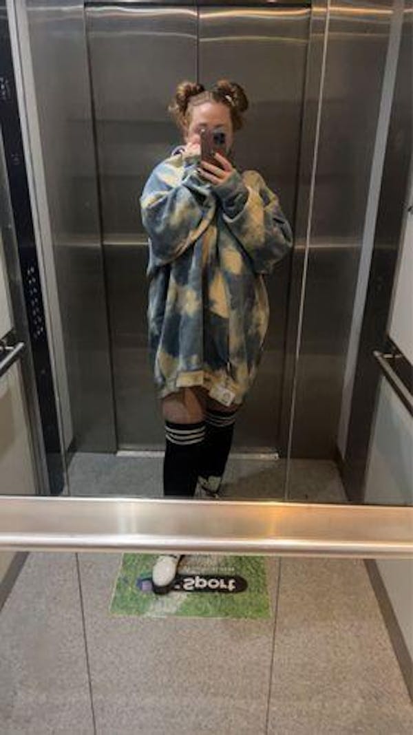 Dog Mum - Huge Tie Dye Blue Oversized Hoody